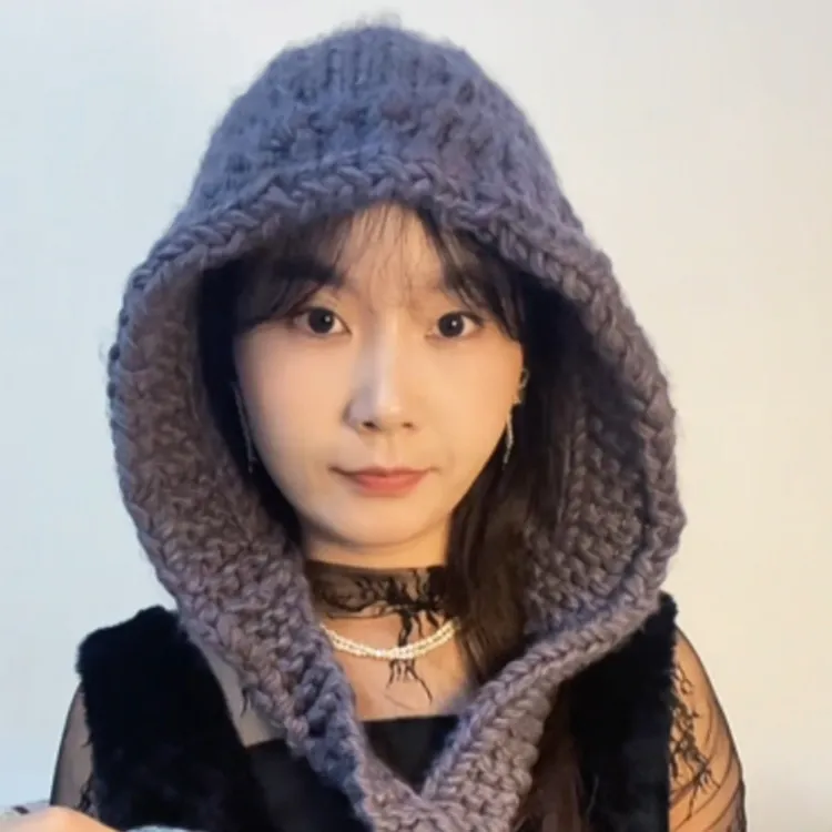 新款秋冬氛围针织巴拉克手工披肩拉法帽子帽女保暖纯色护耳毛线帽