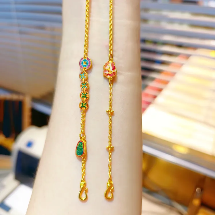足金【双钩项链】 时尚 精致 百搭 手工 经典