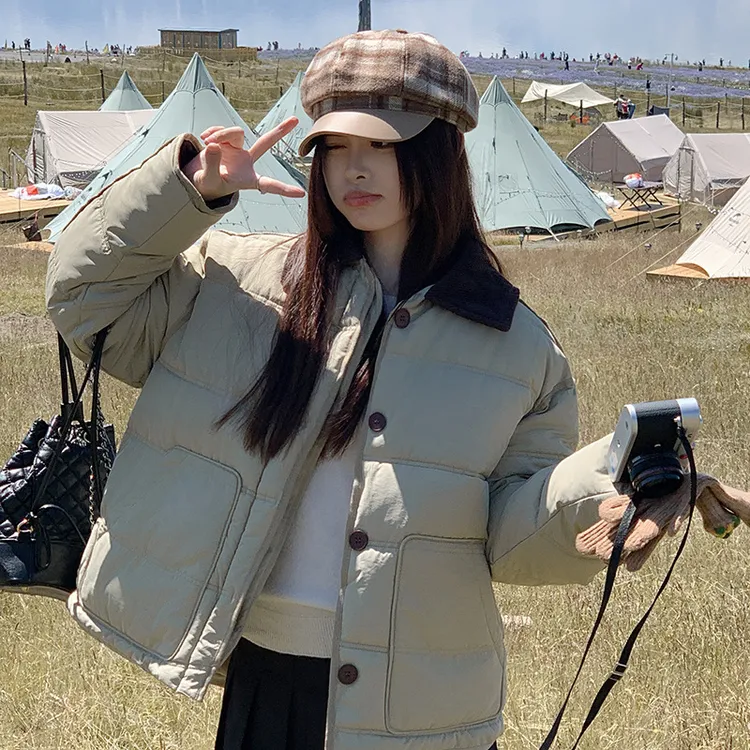 2025年新款棉服女冬短款韩板宽松轻薄外套潮流小个子棉衣休闲棉袄