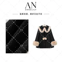 ANNELILY安琪琪【时伊】冬季上新时尚高级感重工羽绒外套AW2510101