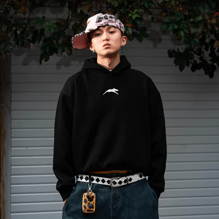 BFOV 闪电狗2025's秋冬连帽长袖套头帽衫舒适简约休闲卫衣