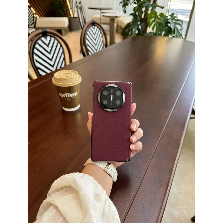 适用于华为Matex6/Matex5时尚字母印花中轴/全包折叠手机壳