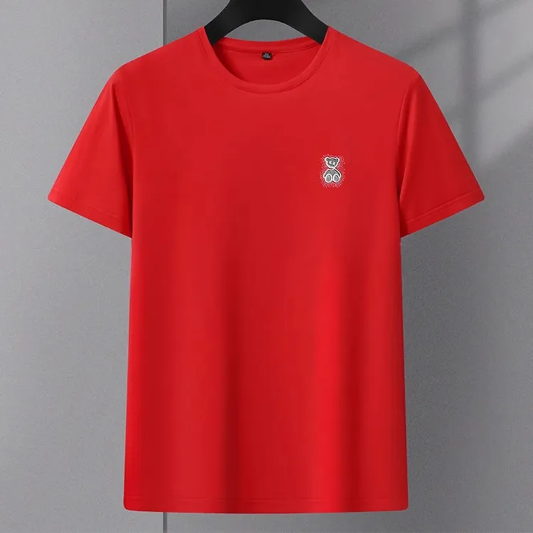 爱若摩根男士短袖T恤纯棉宽松大码圆领印花青春流行休闲百搭上衣