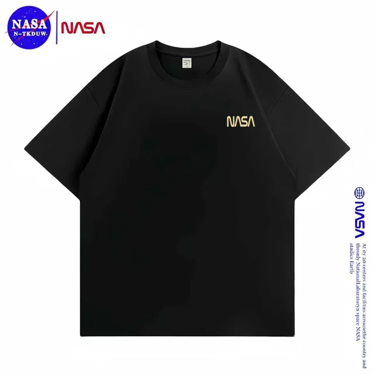 【NSASA联名】重磅纯棉男女同款时尚百搭圆领短袖【小黄nasa】A-013