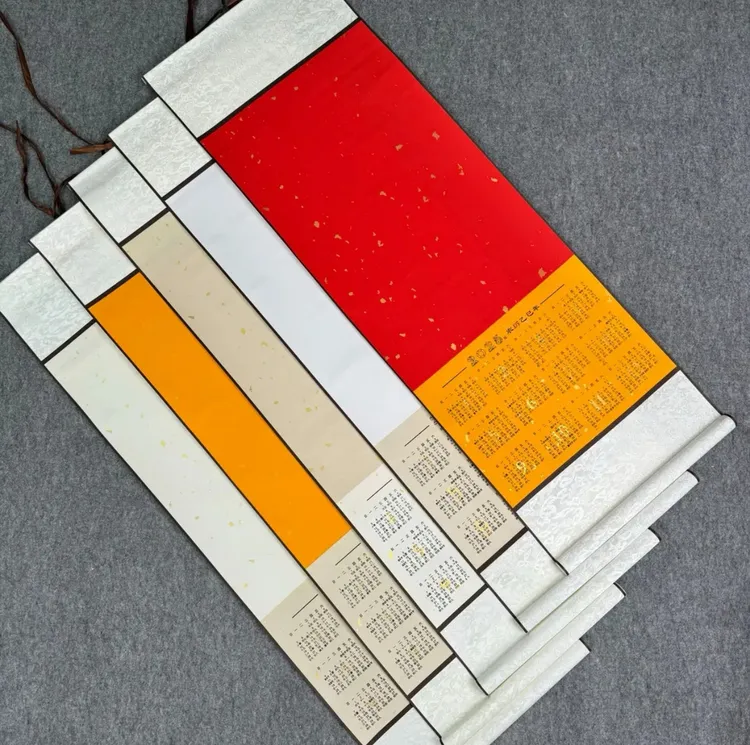 2025年新春蜡染挂历卷轴