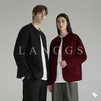  LANGGS&浪叔 25冬季复古高级感双面美丽诺羊毛毛呢大衣-FW54111