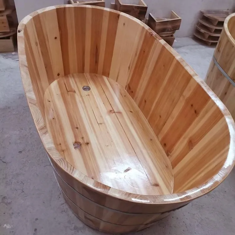 2025款加厚美容院加宽成人双人木桶浴桶木质泡澡沐浴木盆浴缸洗澡