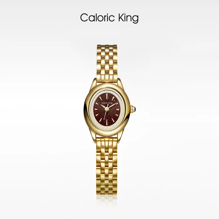 凯卡思Caloric King【小魔镜】钢带进口机芯防水高级手表女气质