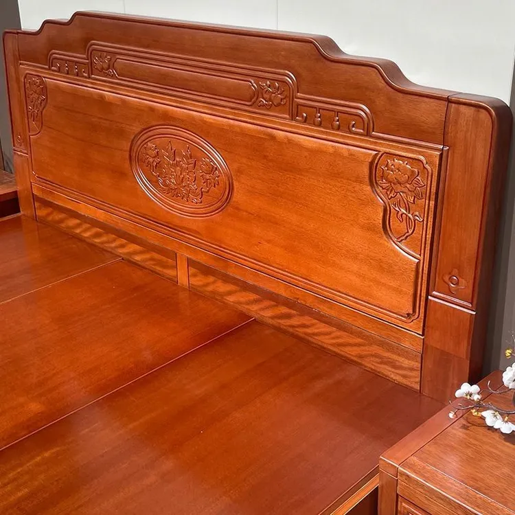 厂家直销全实木榫卯床双人主卧仿古新中式家用实木床厂家直销大床