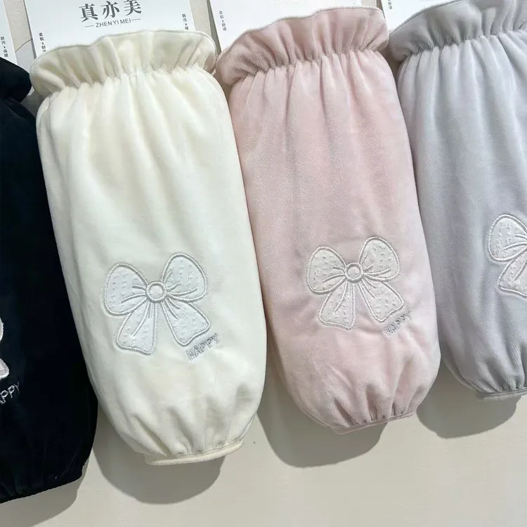 加长款袖套成人可爱女士秋冬季办公室学生护袖洋气防脏羽绒服