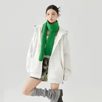 基础简约纯色百搭款宽松休闲开衫外套连帽卫衣情侣款