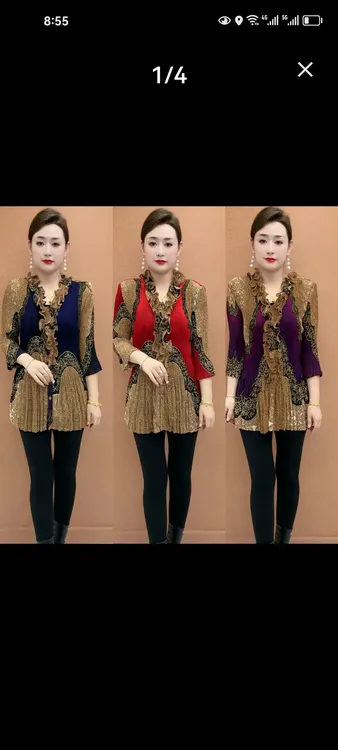 时尚褶皱显瘦减龄洋气小衫