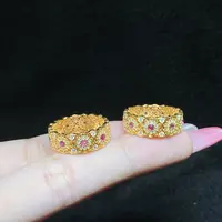 【小北珠宝】S925银天然红宝石戒指9颗【多样性发一件】15-WH252X45