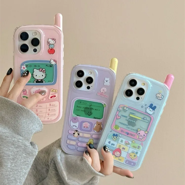 ZMGX可爱大哥大拓麻歌子凯蒂猫适用iPhone16pro手机壳苹果15/14套