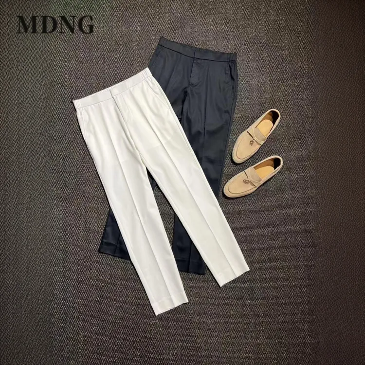 MDNG高级感2025新款男士休闲裤夏季爆款痞帅垂感男装简约直筒西裤