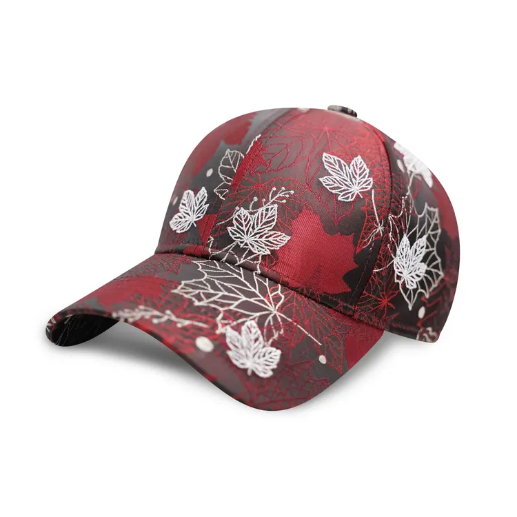 doodays新款绚色枫叶弯沿棒球帽休闲风气质百搭帽子