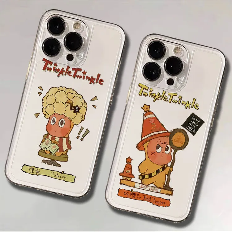 可爱星星人适用苹果16手机壳小米15透明红米VIVO华为荣耀OPPO一加