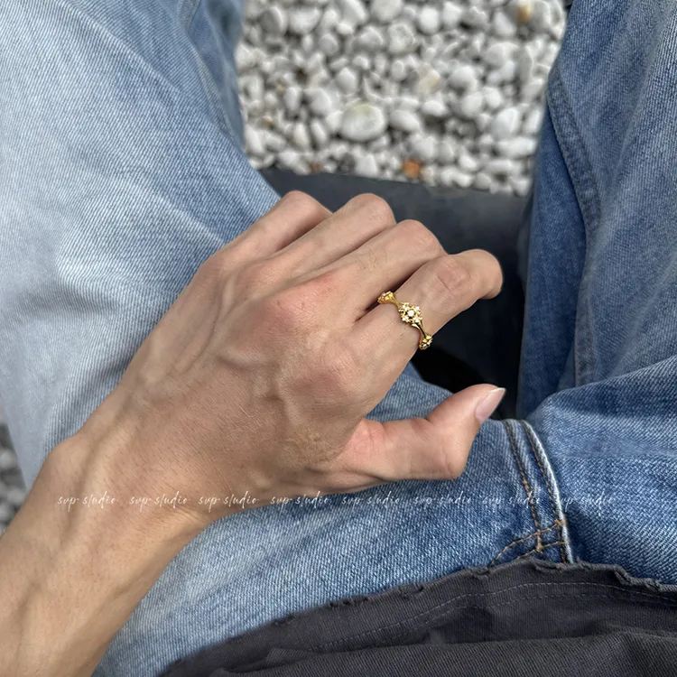 925银戒指 K罗同款戒指纯银男女食指小众轻奢高级感可调节潮嘻哈