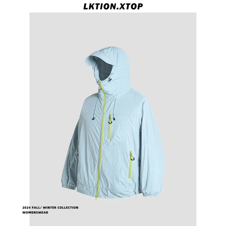 LK正品 户外轻薄款透气防晒衣服男士夏季情侣款UPF50+皮肤衣外套