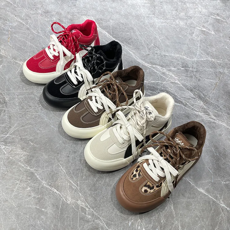 港风板鞋复古鞋子女生冬季新款加绒棉鞋保暖小众时尚休闲德训鞋女