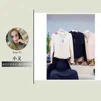【K155】女#双拉链休闲百搭立领开衫上衣