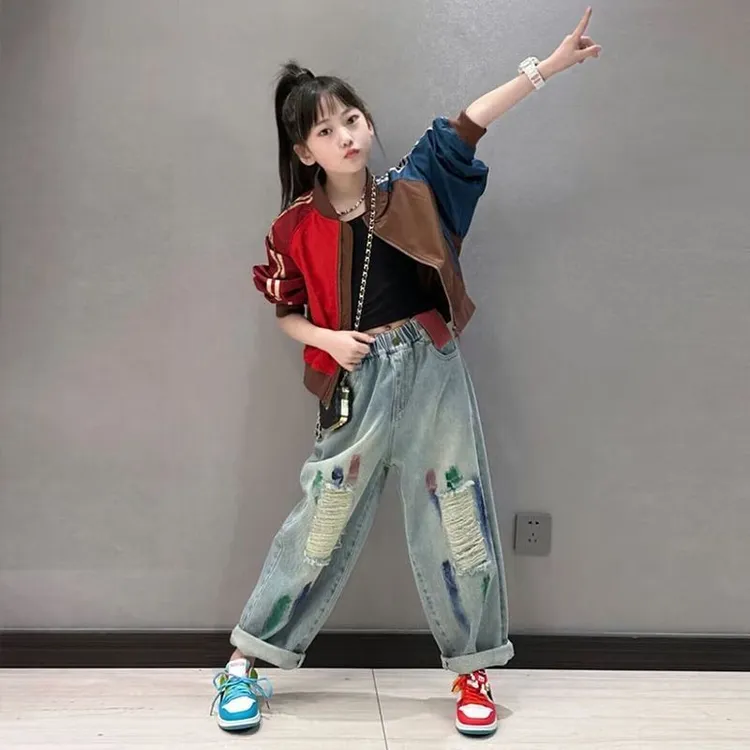 女童外套2025新款洋气时髦儿童春装时尚上衣女孩夹克春秋款中大童