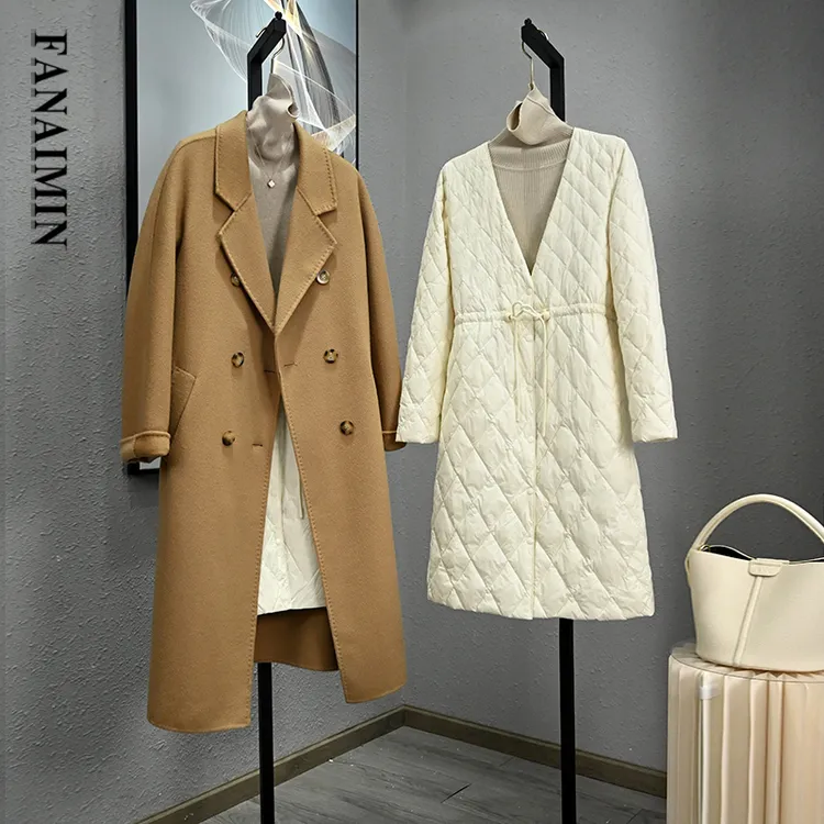 轻薄羽绒服女中长款抽绳收腰配大衣内搭伴侣保暖羽绒内胆90白鸭绒