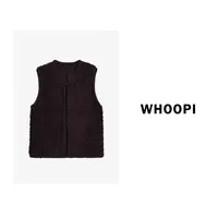 【Whoopi】【小羊卷卷】高级重磅拉毛宽松毛衣马甲外套