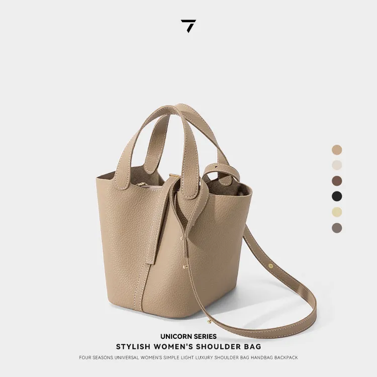 【乐其塞文/LuckySeven】四叶草系列通勤高级PVC手拎单肩包77081