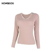Hodo/红豆【女神打底】保暖内衣女加绒显瘦加厚带胸垫免穿文胸-6774