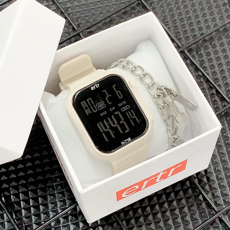 儿童电子手表女孩女学生初中电子表儿童手表只看时间防水夜光手表