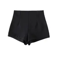 彩序坊  黑色百搭高腰时尚气质显瘦短裤987802