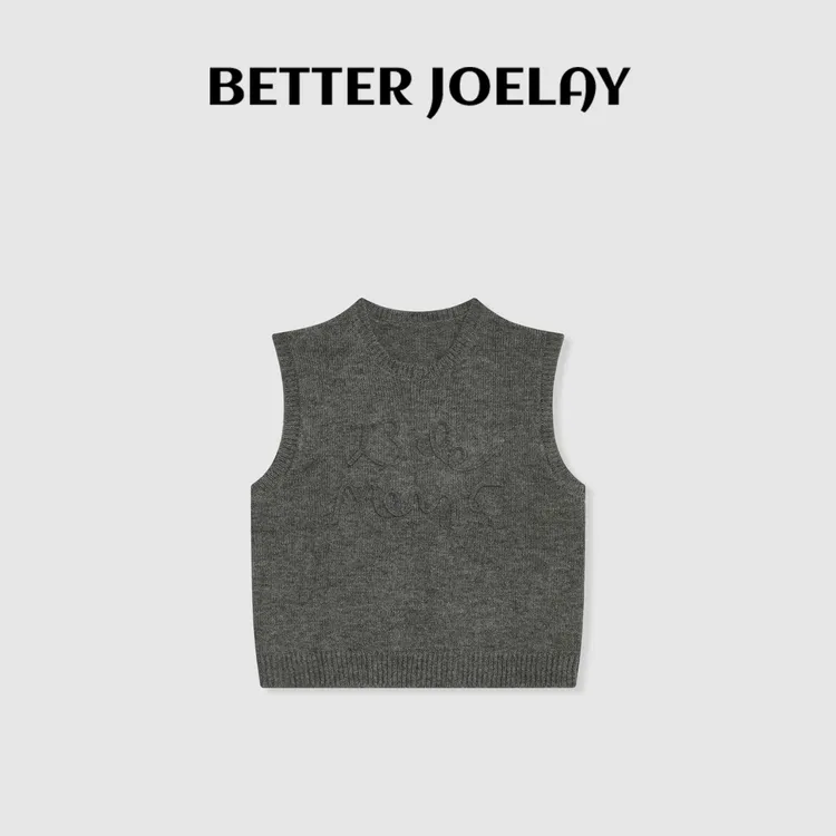 BETTER JOELAY-【云絮轻衫】含羊毛时尚简约针织马甲个性WS92250