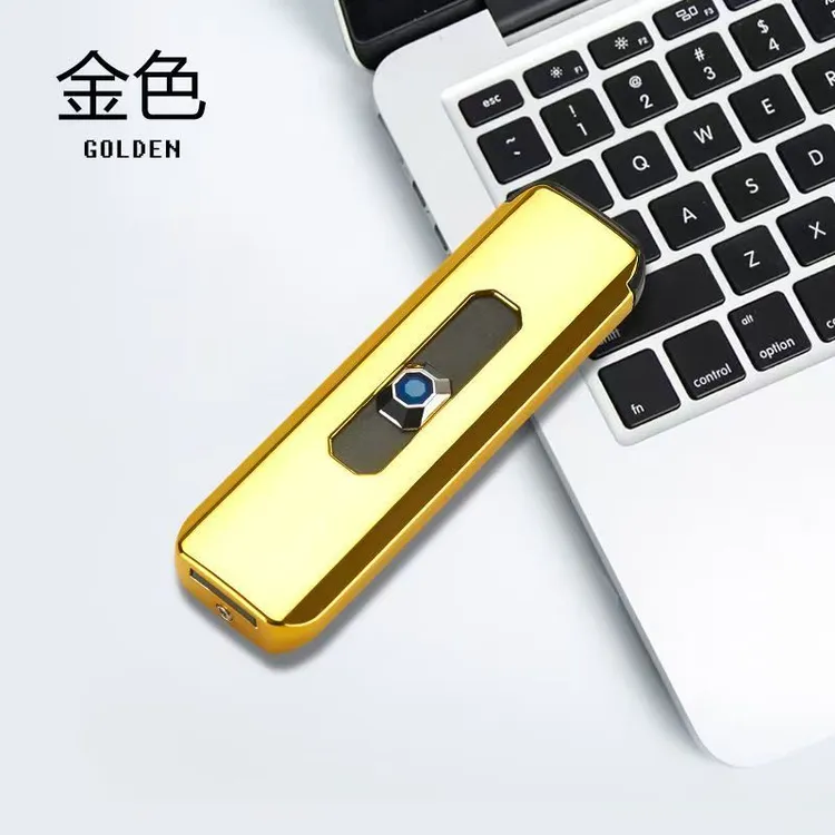  USB上推按键款双面点充电打火机电子防风点火器