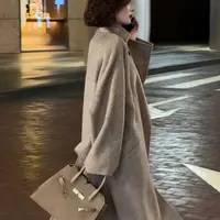 薇姐【观澜】Sister·We秋冬氛围感立领毛呢大衣 带腰带 32335