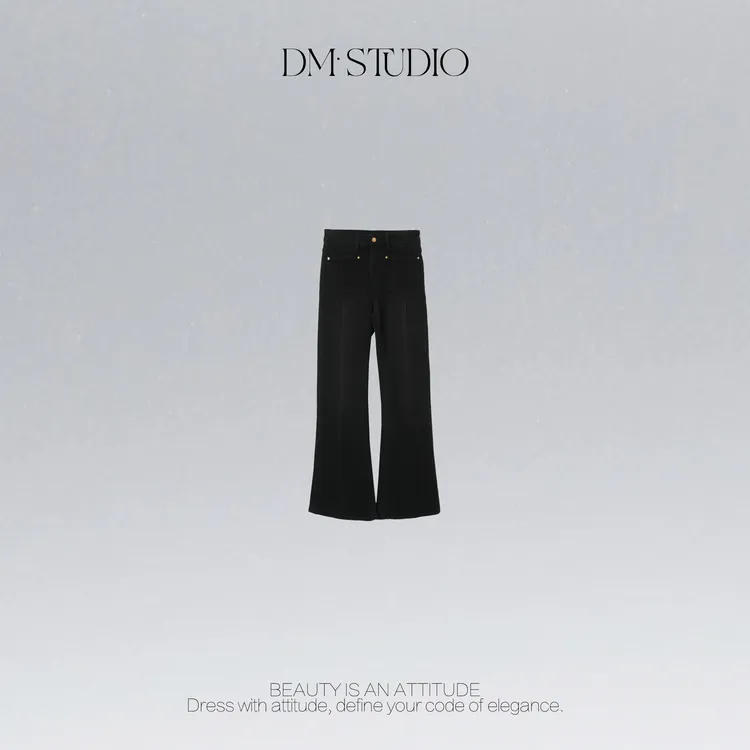 DEDM•STUDIO/复古小众百搭休闲直筒显瘦微喇牛仔裤2510KZ/LSM8108