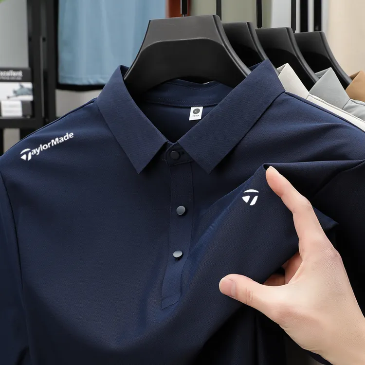 Taylormade泰勒梅高尔夫夏季男士冰丝POLO衫速干薄款透气休闲短袖