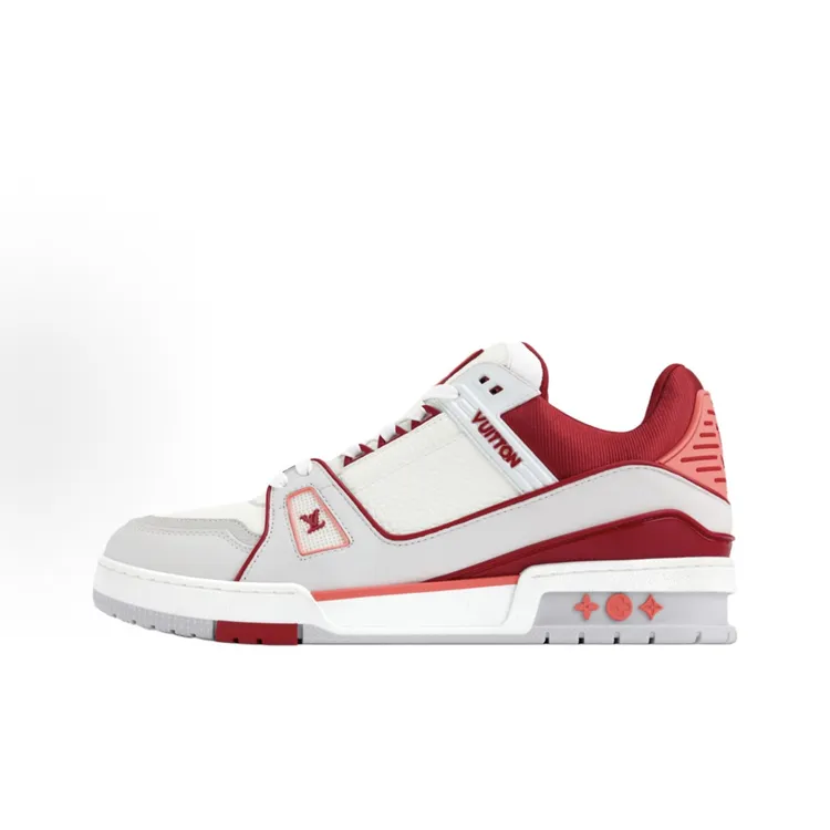 未使用 LouisVuitton/路易威登 trainer 25新款 白红 拼皮 板鞋