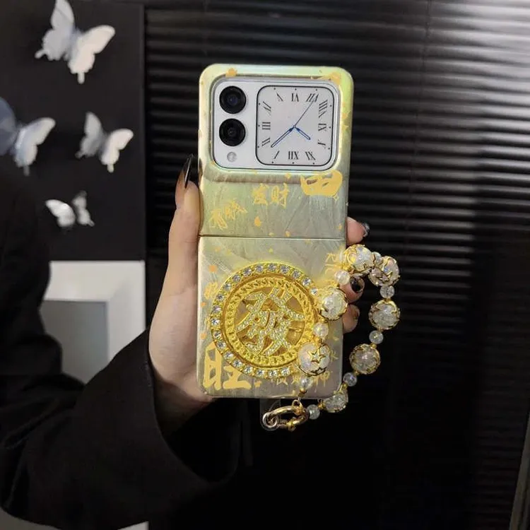 适用华为Nova Flip S折叠手机壳轻奢暴富创意發字转盘小众保护套