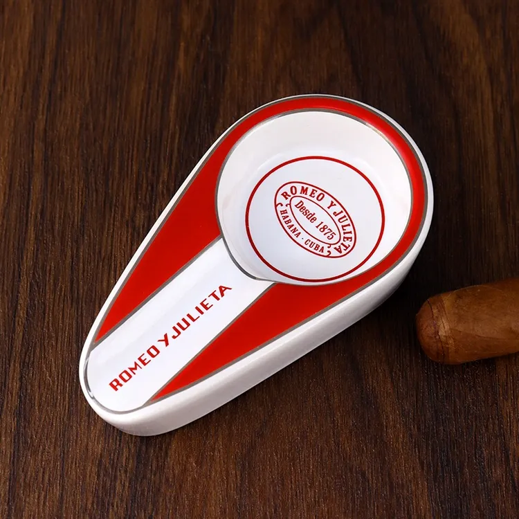 时尚颜值雪茄烟灰缸创意个性时尚陶瓷便携式家用雪加烟缸雪茄新潮