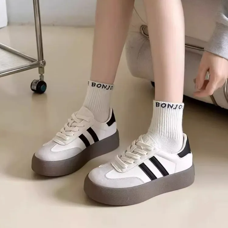 四季厚底经典德训鞋女2025新款百搭时尚鞋松糕休闲阿甘鞋复古韩版