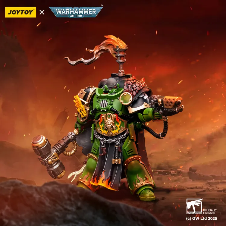 JOYTOY/暗源战锤40K正版授权 火蜥蜴 连长阿德拉克斯·阿伽顿