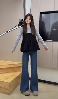 牛仔裤女2025新款常规万象弹喇叭裤高腰休闲裤时尚裤子阔腿裤长裤