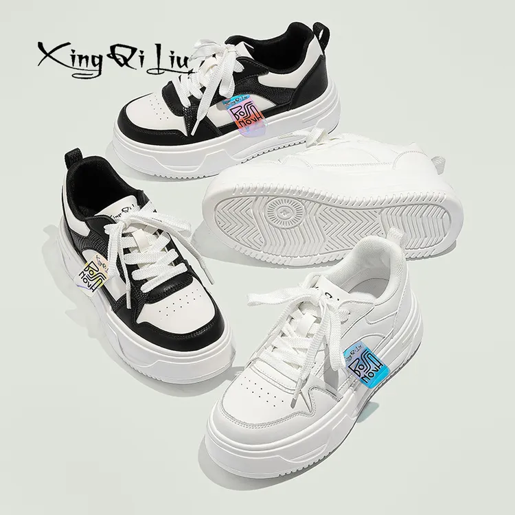 XING QI LIU秋冬上新百搭潮鞋厚底潮流时尚女鞋休闲鞋31625