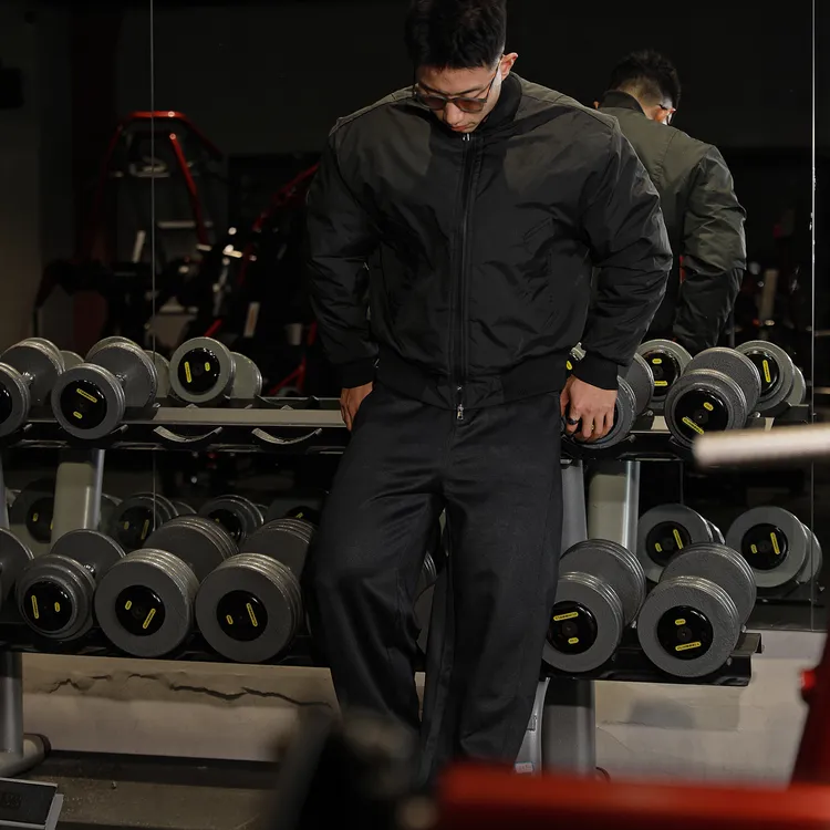 MUSCLEFAITH肌肉信仰运动休闲棉服男宽松短款显大立领飞行员夹克