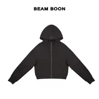 Beam Boon |【轻氧少女】轻盈保暖拉绒抗皱挺括拼接休闲连帽外套