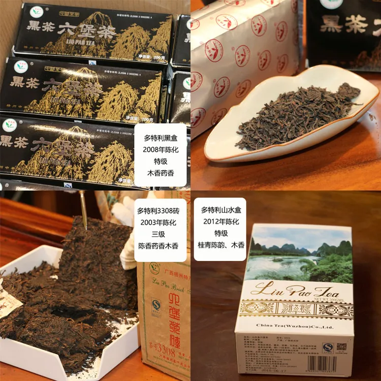中茶多特利系列品鉴装茶样组合 30克 经典外贸老六堡茶 广西梧州
