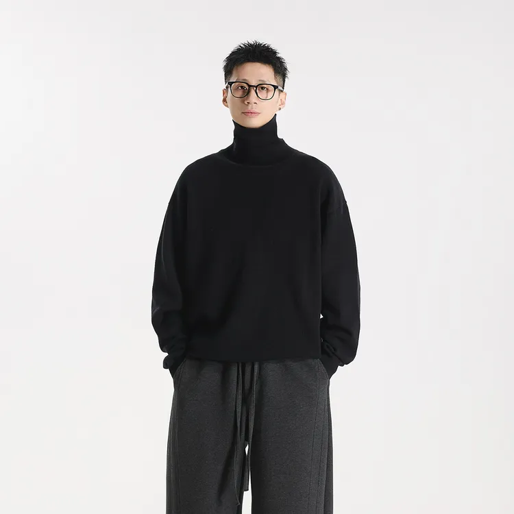 GCCDUPE77『云构织』云柔天丝羊毛莫代尔高领毛衣百搭叠穿针织上衣