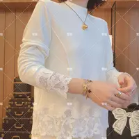 雪姐服饰「繁花立领双面绒」新款双面绒长袖设计打底显瘦T恤