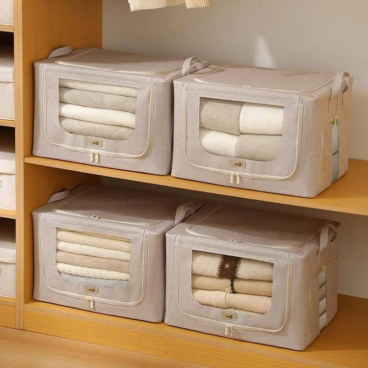 [茶卡百纳箱](叠水纹)镇店之宝棉被四件套加粗钢架可折叠水洗